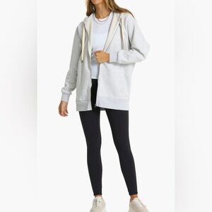 Vuori Light Gray Zip-Up Hoodie
